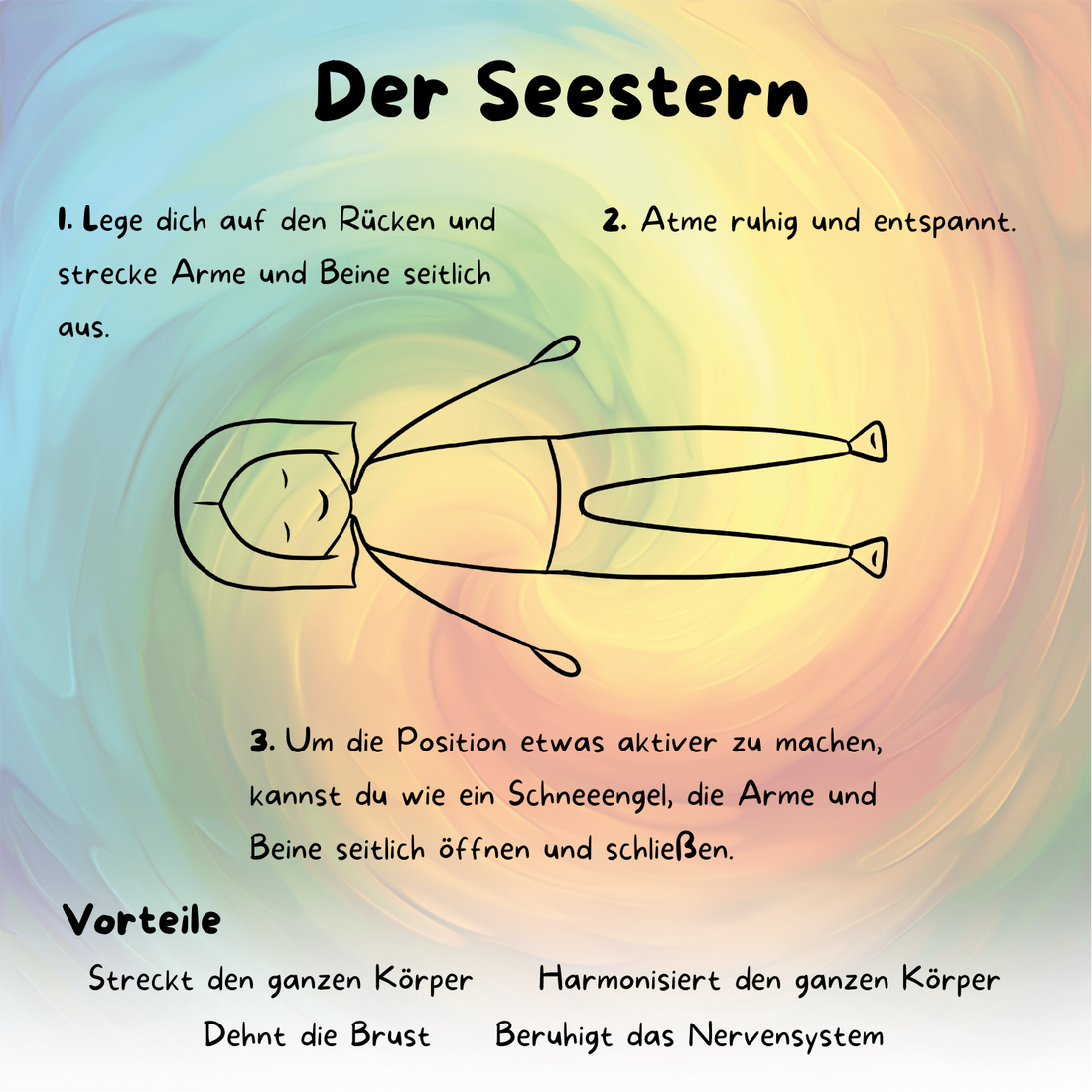 Yoga zum Einschlafen für Kinder - Seestern Position