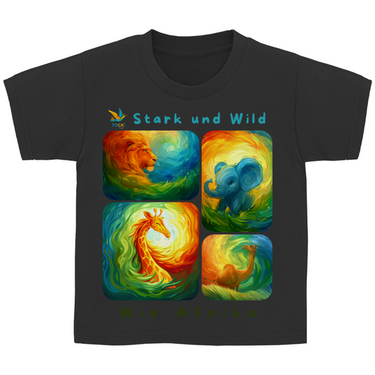 Yoga Kleidung T-Shirt "Stark und Wild wie Afrika"