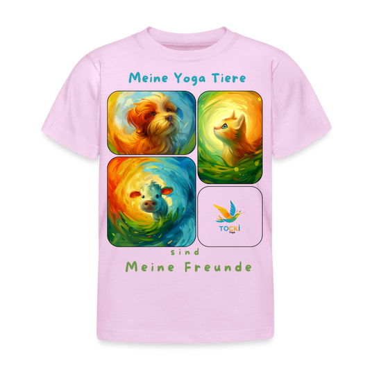 Kinder T-Shirt (3-4 Jahre) - Meine Yoga Tiere - Hellrosa