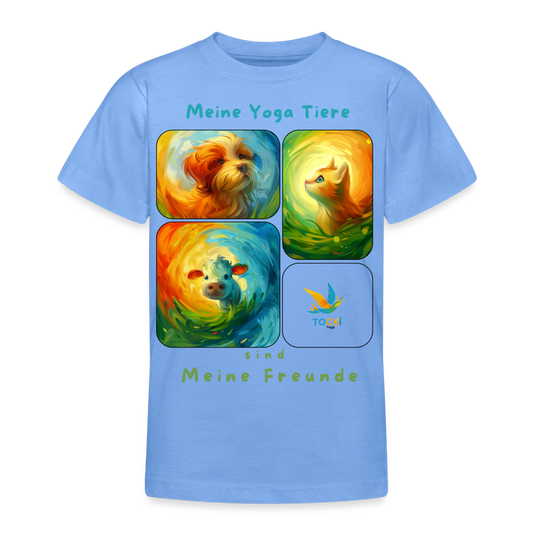 Kinder T-Shirt (9-11 Jahre) - Meine Yoga Tiere - Hellrosa