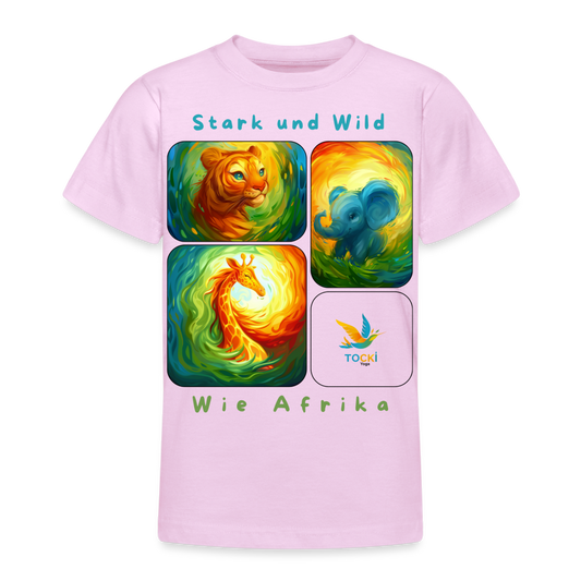 Kinder T-Shirt (9-11 Jahre) - Stark und Wild wie Afrika - Weiß