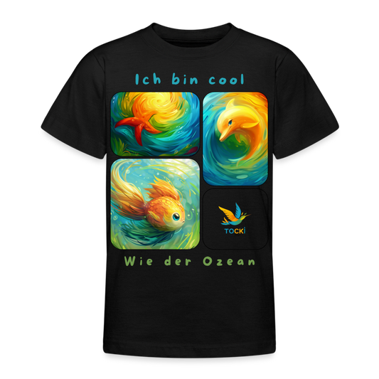 Kinder T-Shirt  (9-11 Jahre) - Cool wie der Ozean - Himmelblau