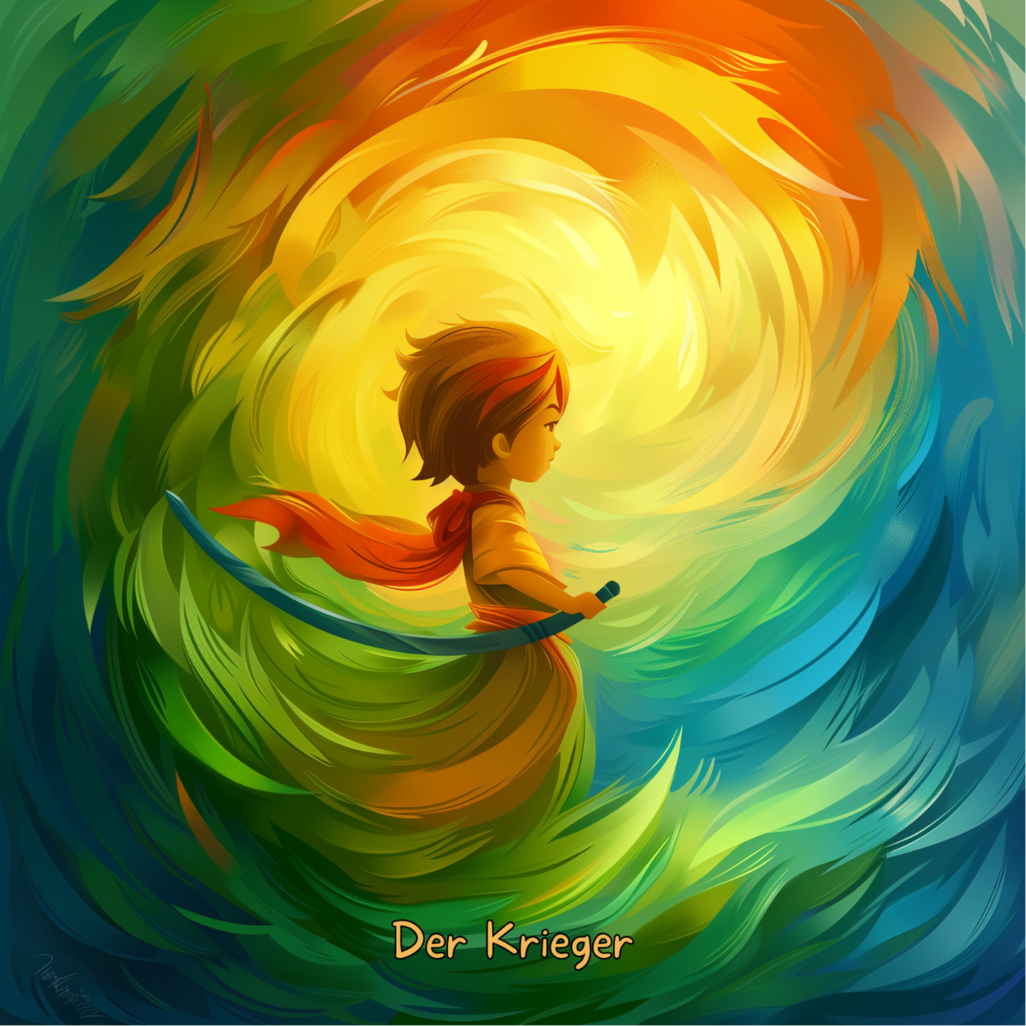 Kinderyogamatte Krieger*In + Kinderyogakarten Set