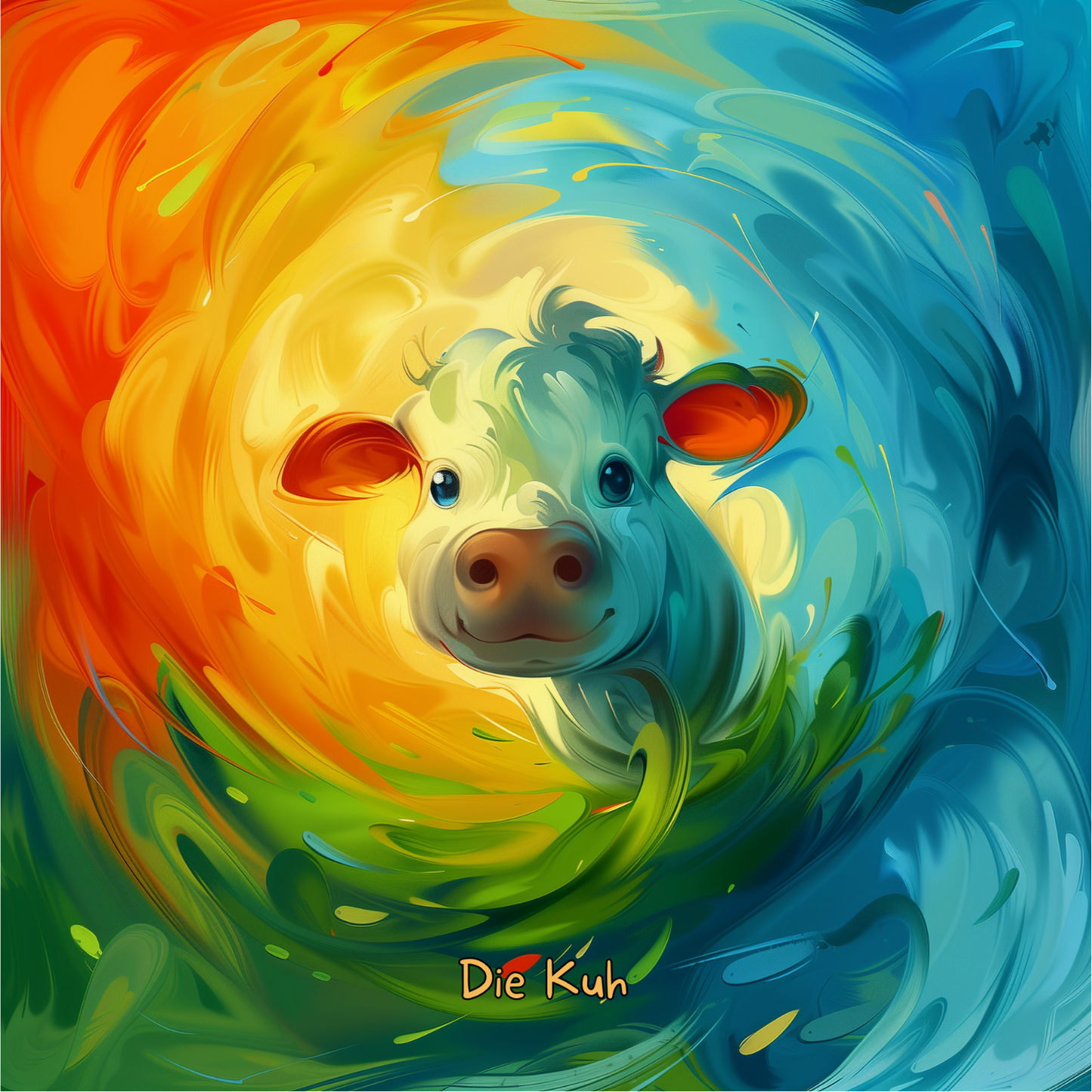 Kinderyogamatte Kuh + Kinderyogakarten Set